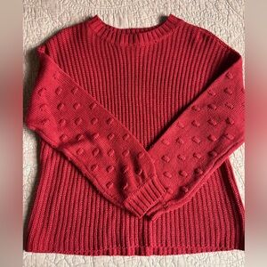Maurices Vibrant Red Textured Sweater